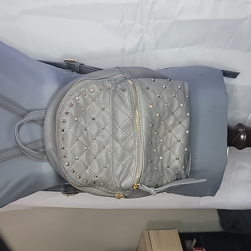 Gray Backpack Purse - image 1